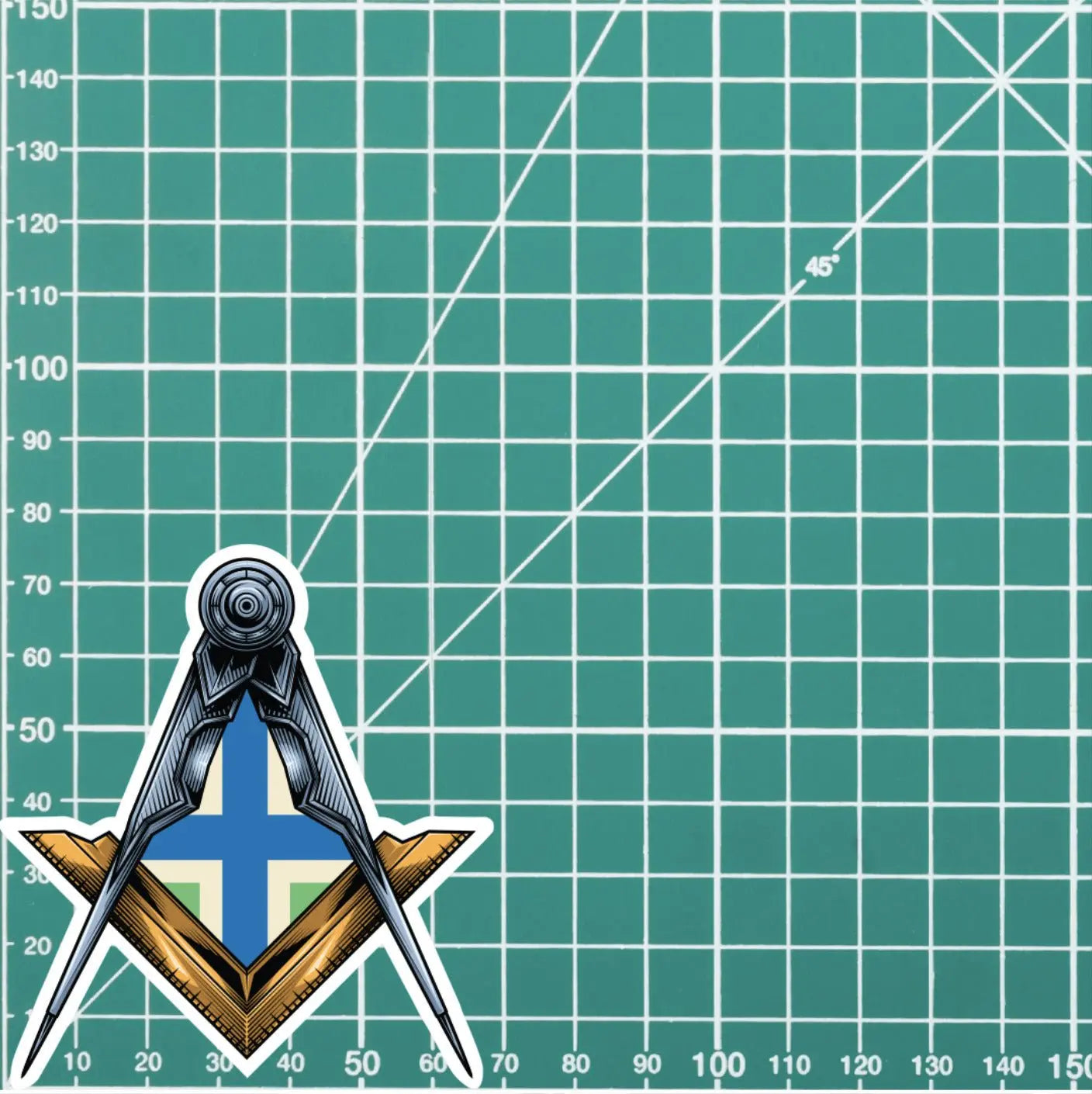 Gloucestershire Masonic Sticker Square & Compass Union Vinyl Decal redplume