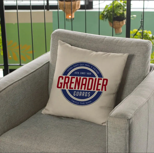 Grenadier Guards Retro Cushion Cover - Ideal Stocking Filler - Red Plume