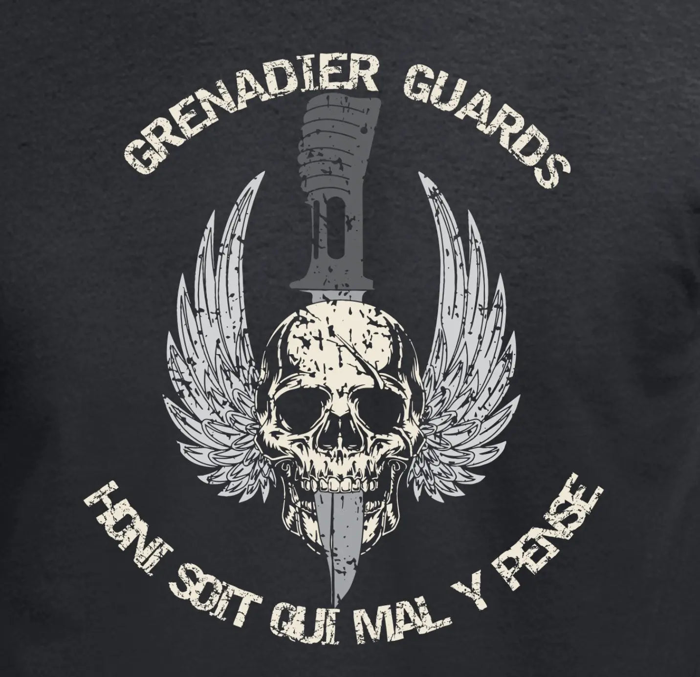 Grenadier Guards Skulled Dagger T-Shirt redplume
