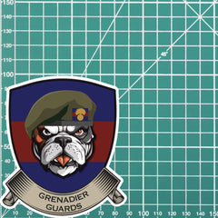 Grenadier Guards TRF British Bulldog Vinyl Sticker - 10cm redplume
