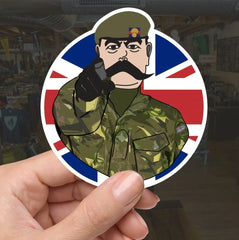 Grenadier Guards Vinyl Waterproof Sticker, Lord Kitchener Design redplume