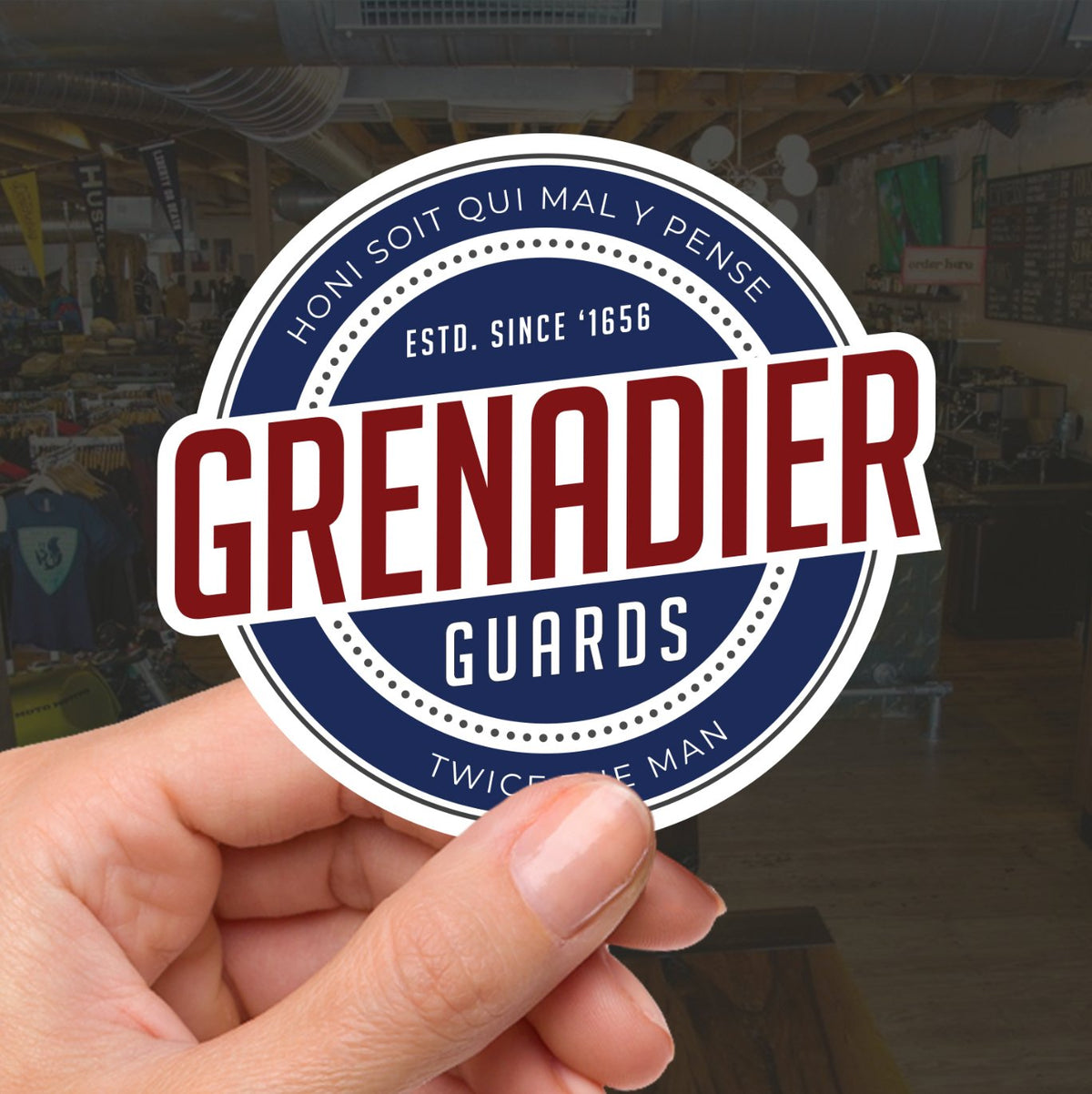 Grenadier Guards Waterproof Vinyl Sticker - Retro redplume