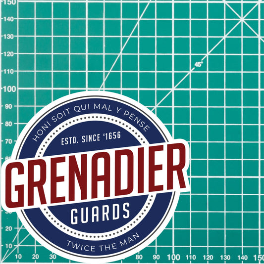 Grenadier Guards Waterproof Vinyl Sticker - Retro redplume