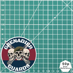 Grenadier Guards Waterproof Vinyl Stickers Three Skull Design redplume