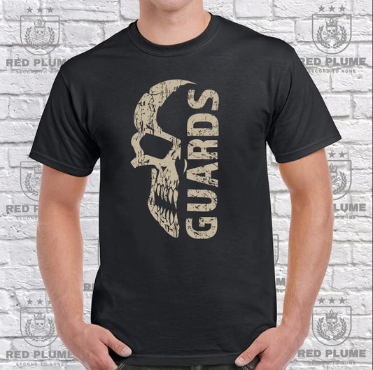 Guards Distressed Skull T-Shirt - Red Plume