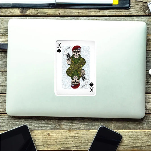 Guards Parachute King of Spades Waterproof Vinyl Sticker/Decal 10cm redplume