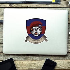 Guards Parachute Platoon TRF British Bulldog Vinyl Sticker - 10cm redplume