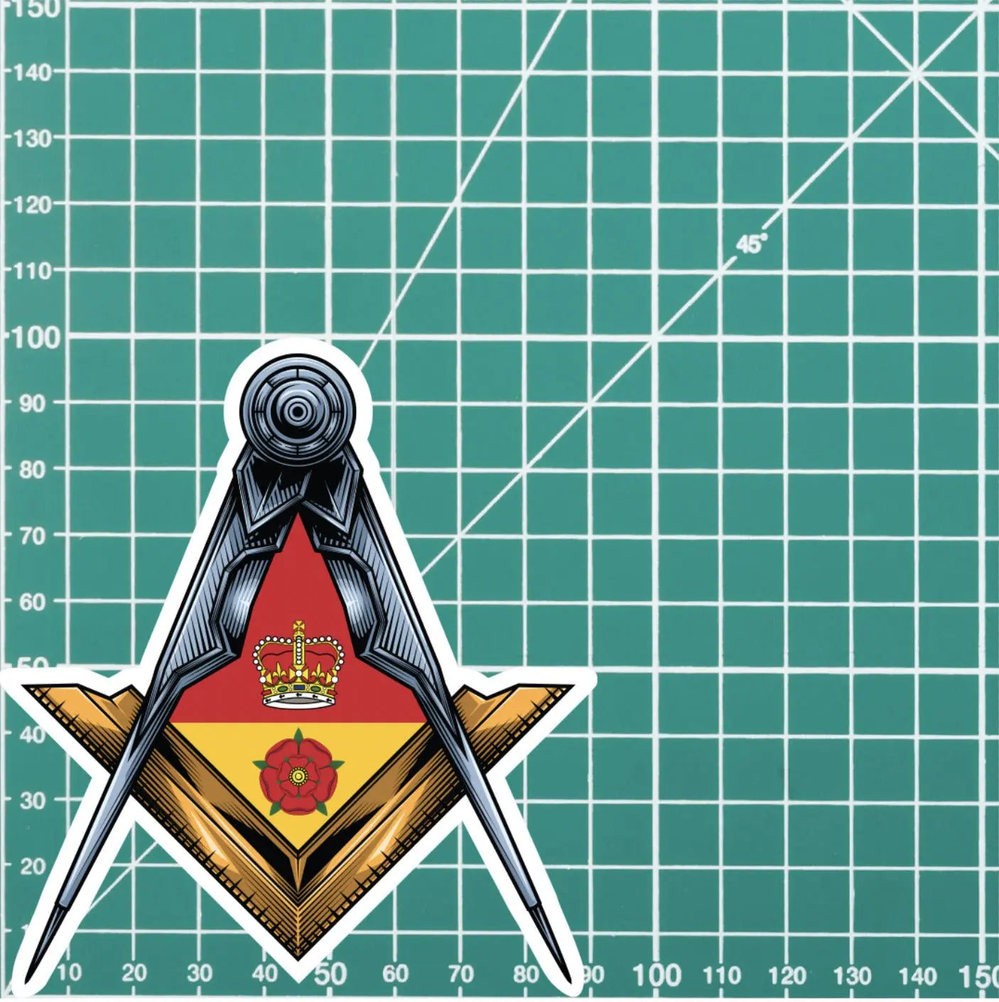 Hampshire Masonic Sticker Square & Compass Union Vinyl Decal redplume