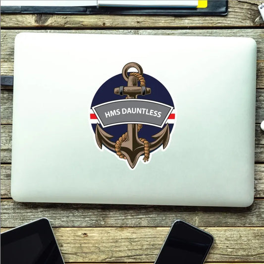 HMS Dauntless Royal Navy Waterproof Vinyl Sticker redplume