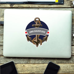 HMS Dauntless Royal Navy Waterproof Vinyl Sticker redplume