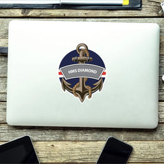 HMS Diamond Royal Navy Waterproof Vinyl Sticker redplume