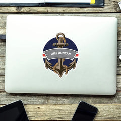 HMS Duncan Royal Navy Waterproof Vinyl Sticker redplume