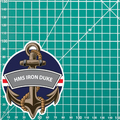 HMS Iron Duke Royal Navy Waterproof Vinyl Sticker redplume