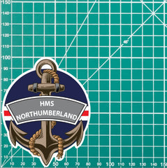 HMS Northumberland Royal Navy Waterproof Vinyl Sticker redplume