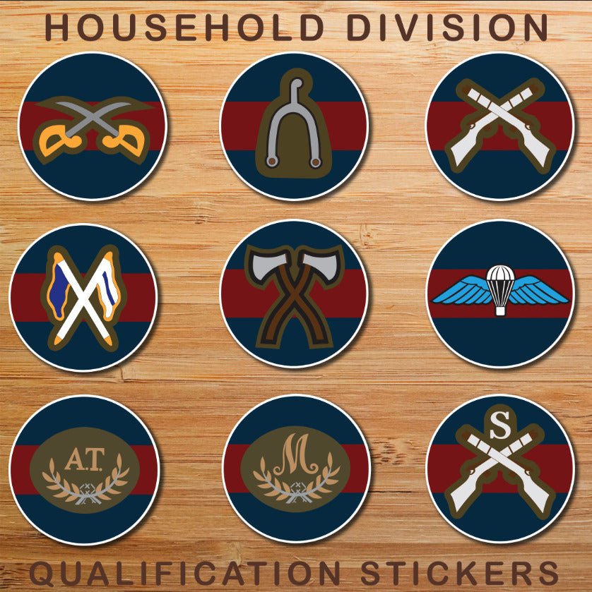 Household Division Qualification Stickers - Celebrate Your Service! redplume