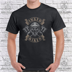 Inked Biker T shirt Mono redplume