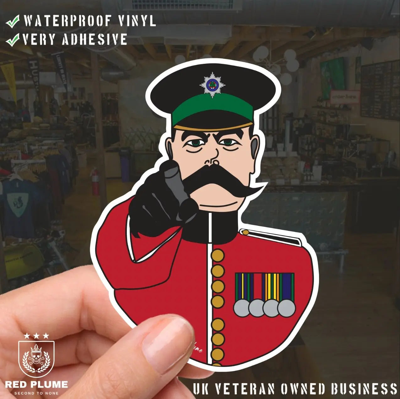 Irish Guards - 6 Best-Selling Waterproof Stickers bundle redplume