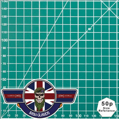 Irish Guards UV Laminated Vinyl Sticker - Wings redplume
