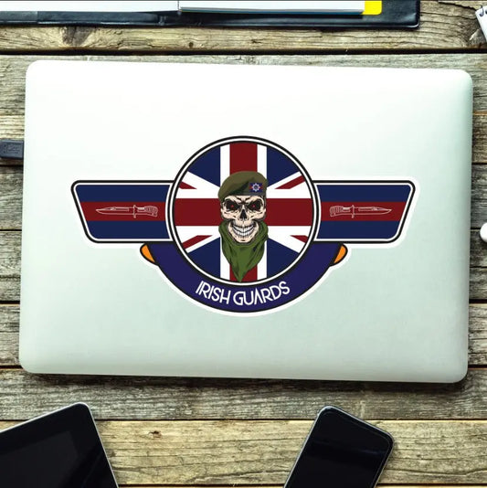 Irish Guards UV Laminated Vinyl Sticker - Wings redplume