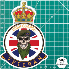 Irish Guards Veteran UV Laminated Lord Kitchener & Beret Decal redplume