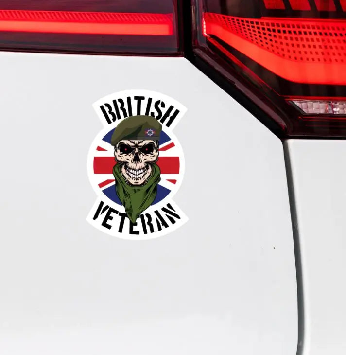Irish Guards Veteran Waterproof Vinyl Decal/Sticker Skull and Union Jack redplume