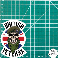 Irish Guards Veteran Waterproof Vinyl Decal/Sticker Skull and Union Jack redplume