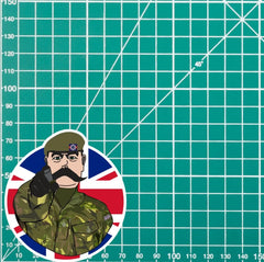 Irish Guards Vinyl Waterproof Sticker, Lord Kitchener Design redplume