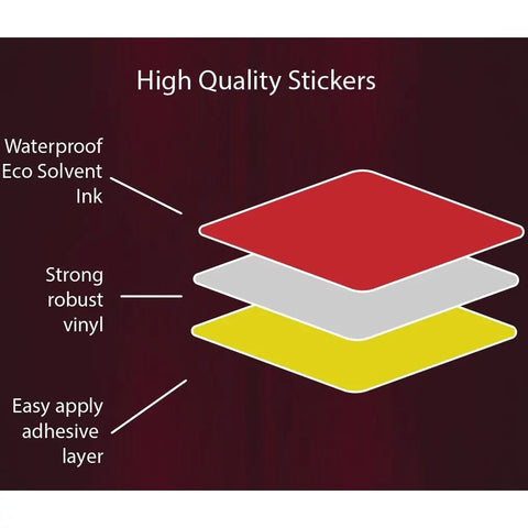 Irish Guards Vinyl Waterproof Sticker, Lord Kitchener Design - Red Plume