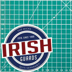 Irish Guards Waterproof Vinyl Sticker - Retro redplume