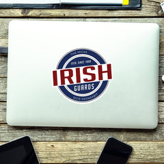 Irish Guards Waterproof Vinyl Sticker - Retro redplume