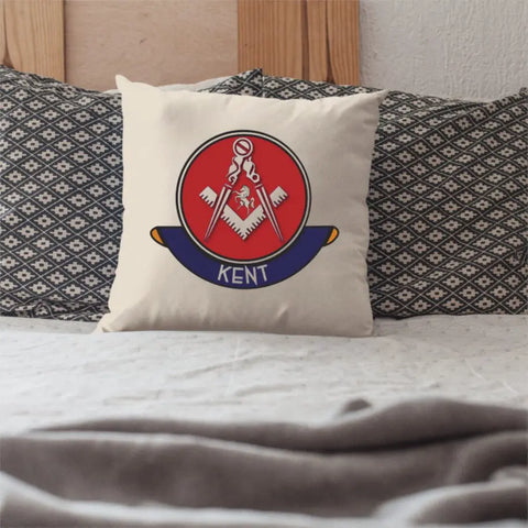 Kent Freemasons Cushion Cover - Perfect Christmas Gift - Red Plume