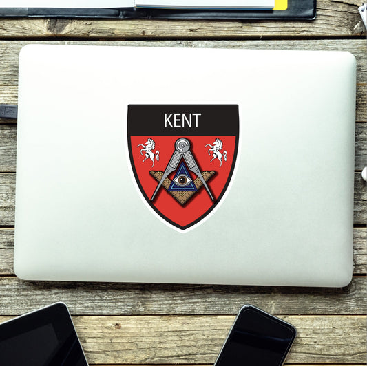Kent Masonic Shield Sticker redplume
