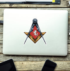 Kent Masonic Stickers Square & Compass Union Vinyl Decals redplume