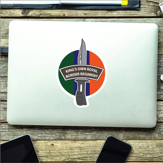 King's Own Border Regiment Decal, TRF Colours & Bayonet Design - 10cm redplume