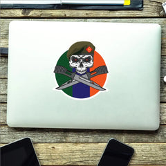 King's Own Royal Border Regiment Car Decal - Skull and Crossed Bayonets Design redplume