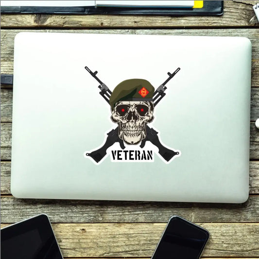 King's Own Royal Border Regiment Crossed GPMG High-Quality Vinyl Sticker - 100mm redplume