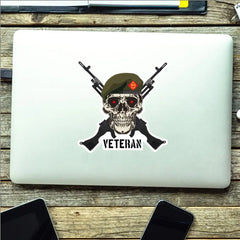 King's Own Royal Border Regiment Crossed GPMG High-Quality Vinyl Sticker - 100mm redplume