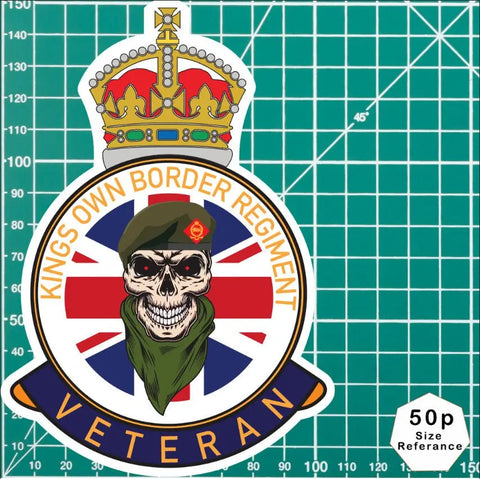 Kings Own Royal Border Regiment (KORBR) Veteran UV Laminated Decal - Red Plume