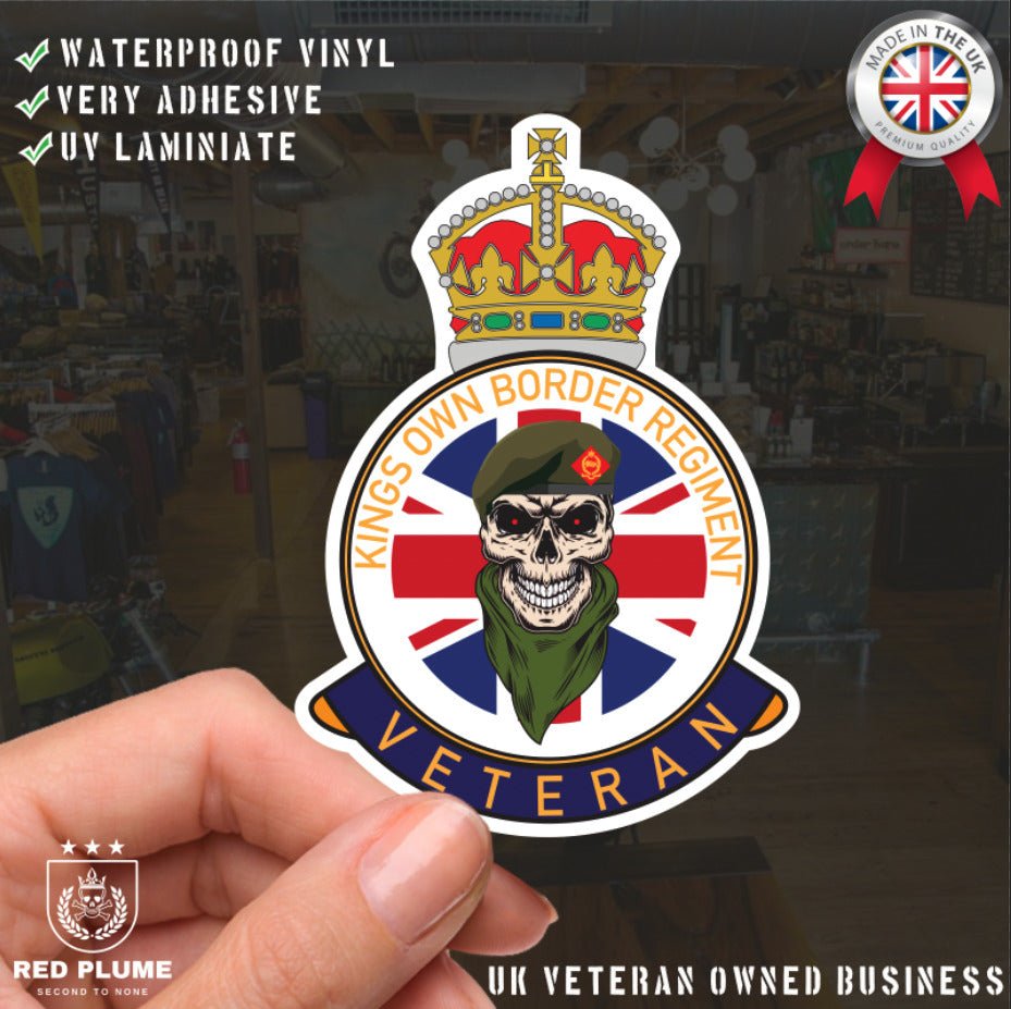Kings Own Royal Border Regiment KORBR Veteran UV Laminated Decal redplume