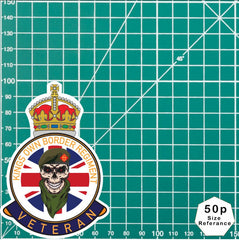 Kings Own Royal Border Regiment KORBR Veteran UV Laminated Decal redplume