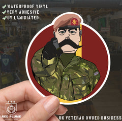 King's Royal Hussars KRH Waterproof Sticker, TRF Design redplume