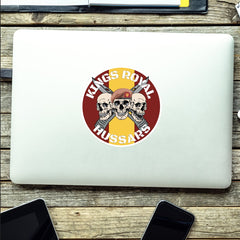 King's Royal Hussars KRH Waterproof Vinyl Stickers Three Skull Design redplume