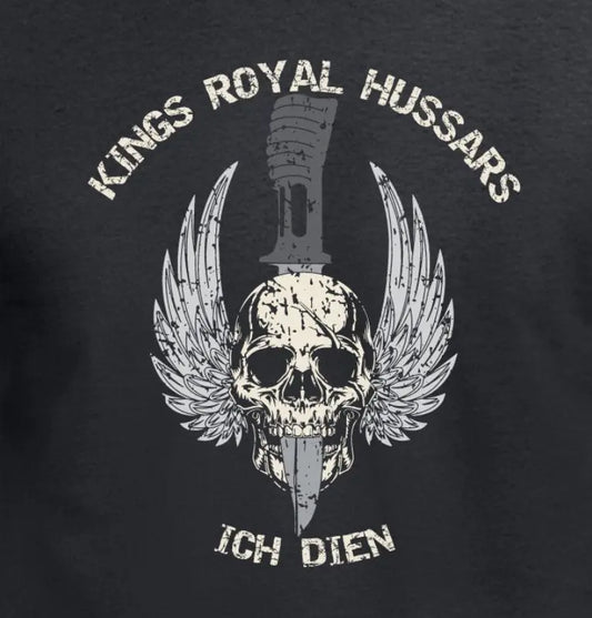 King's Royal Hussars Skulled Dagger T-Shirt - Red Plume