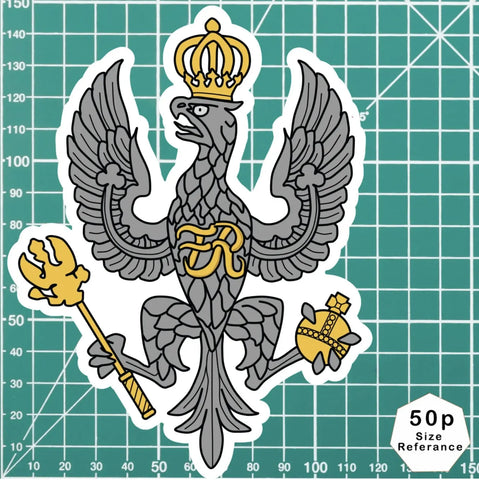King's Royal Hussars Waterproof Vinyl Stickers - Official MoD Reseller - Red Plume