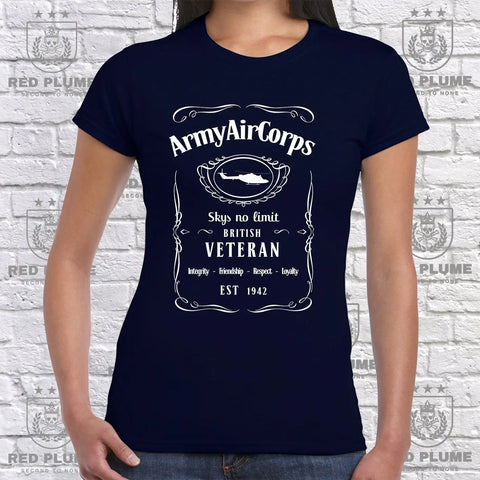 Ladies Army Air Corps JD T Shirt - Red Plume