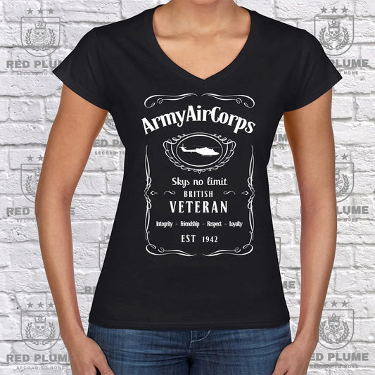 Ladies Army Air Corps JD T Shirt redplume