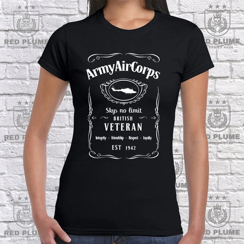 Ladies Army Air Corps JD T Shirt - Red Plume