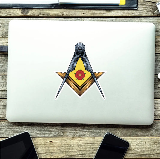 Lancashire Masonic Stickers Square & Compass Union Vinyl Decals redplume