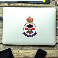 Light Dragoons Veteran UV Laminated Skull & Beret Decal redplume