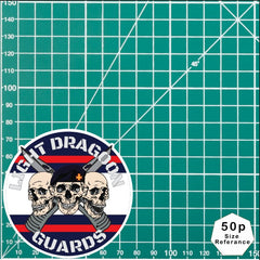 Light Dragoons Waterproof Vinyl Stickers Three Skull Design redplume